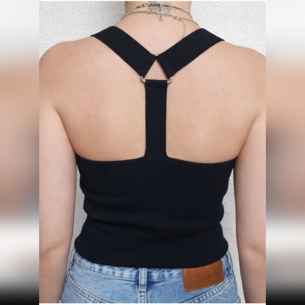 NWT Express Black Crop Top